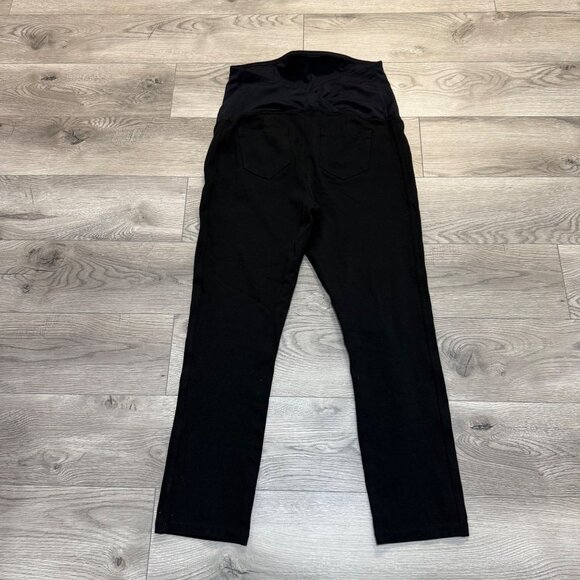 Isabel Maternity Ankle Jeggings Pants Size M Black Stretch Crossover Waistband P - Picture 9 of 10